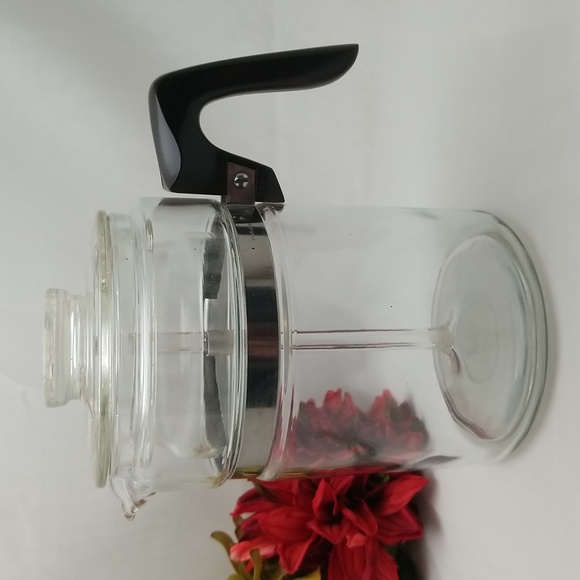 Pyrex Flameware Cup Stovetop Coffee Percolator Pot